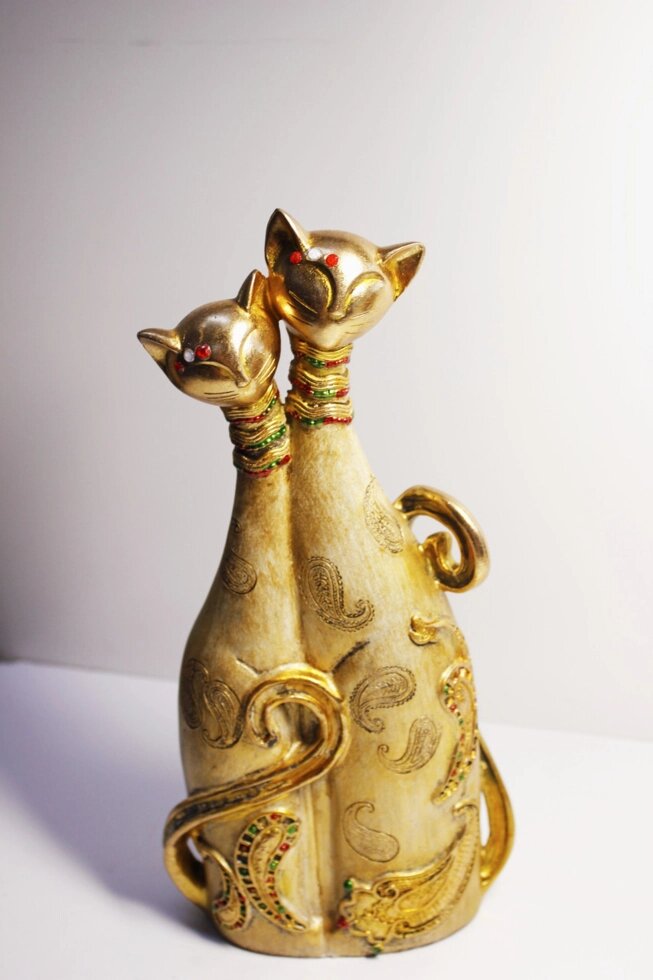 Статуэтка "Две кошки", 30х16 (золотистый) от компании Интернет-магазин VPROK_kz - фото 1