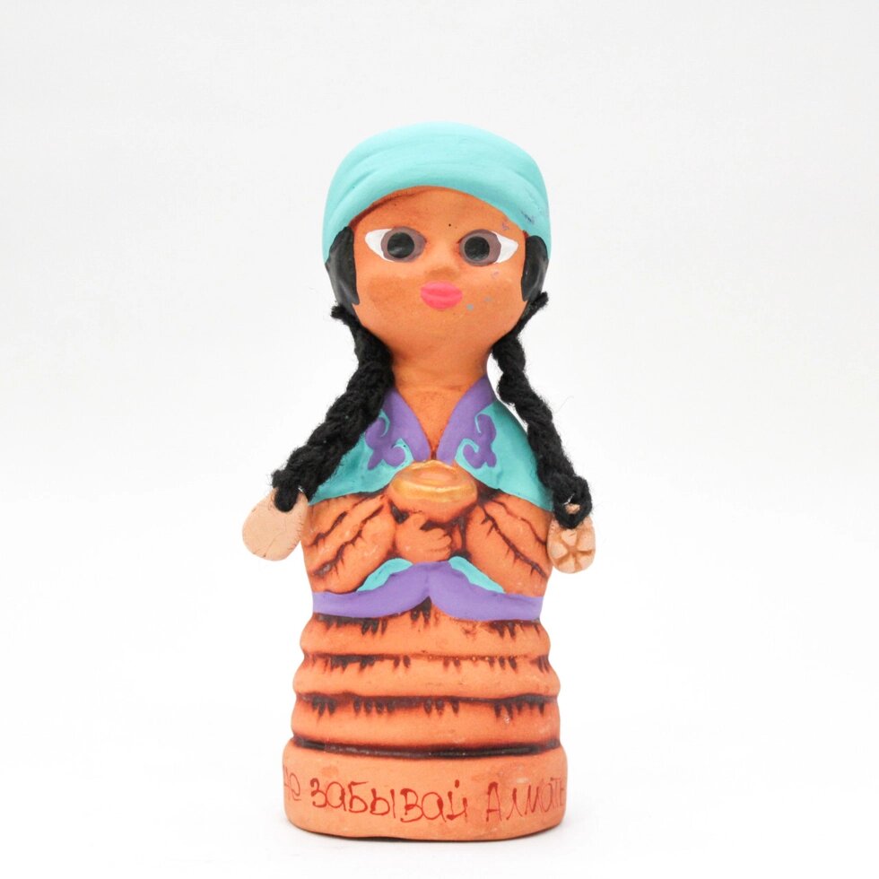 Статуэтка глиняная "Девушка Макпал", 13 см от компании Интернет-магазин VPROK_kz - фото 1