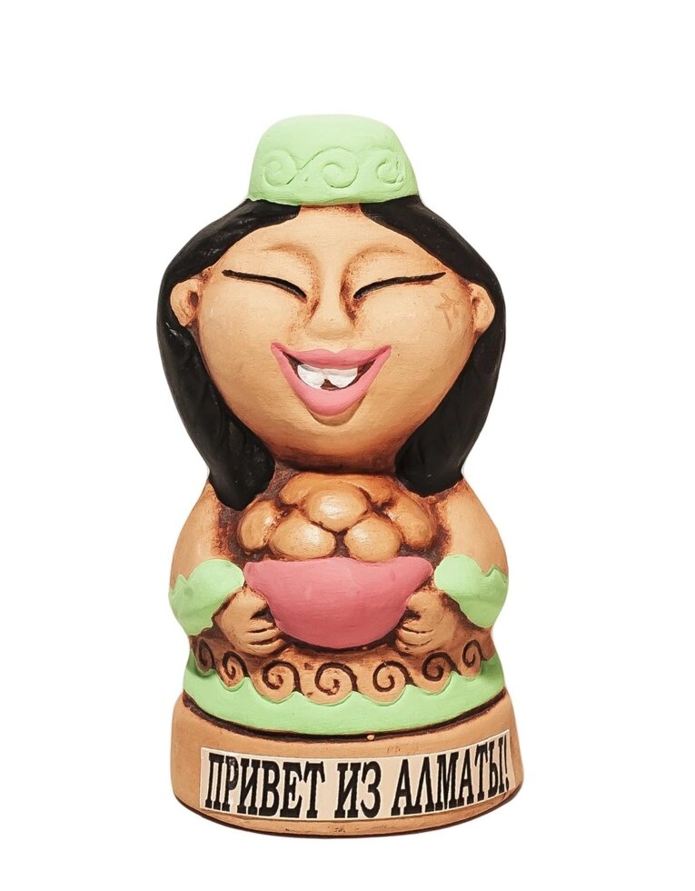 Статуэтка глиняная - Девушка по имени Нургуль, 11 см от компании Интернет-магазин VPROK_kz - фото 1