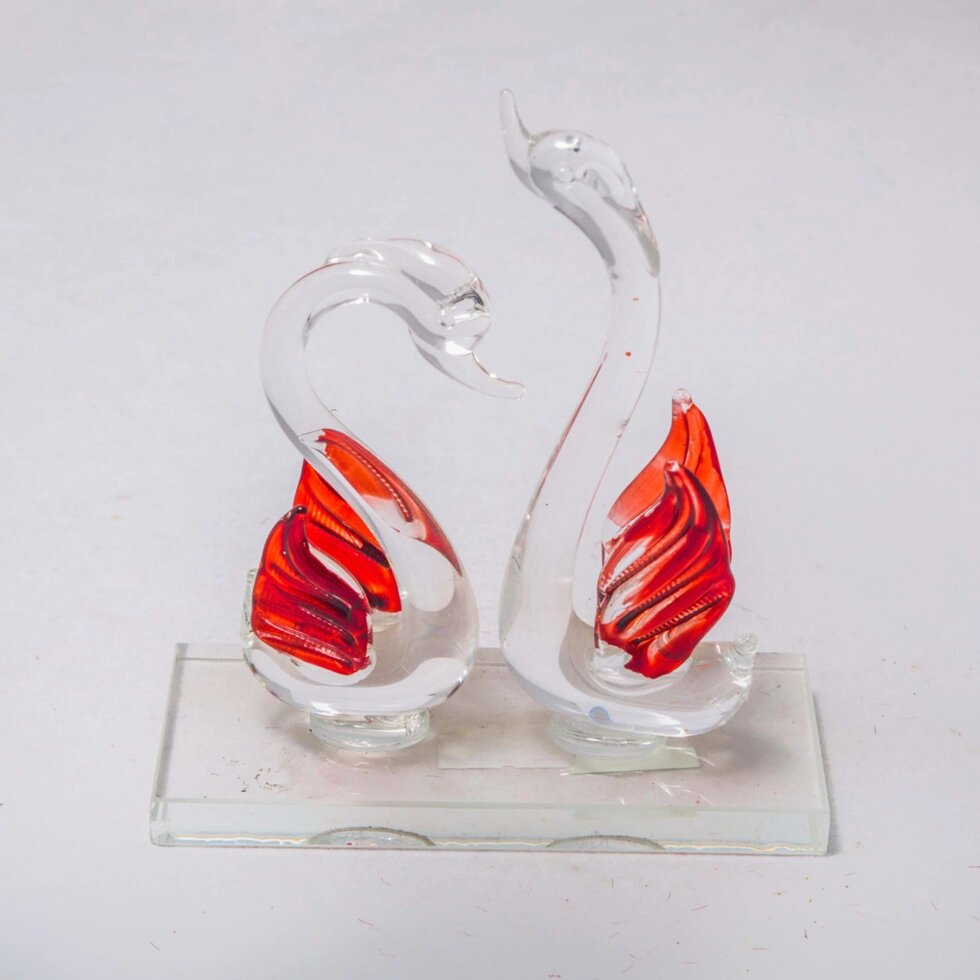 Статуэтка из стекла "Лебеди" (11см/10см) от компании Интернет-магазин VPROK_kz - фото 1