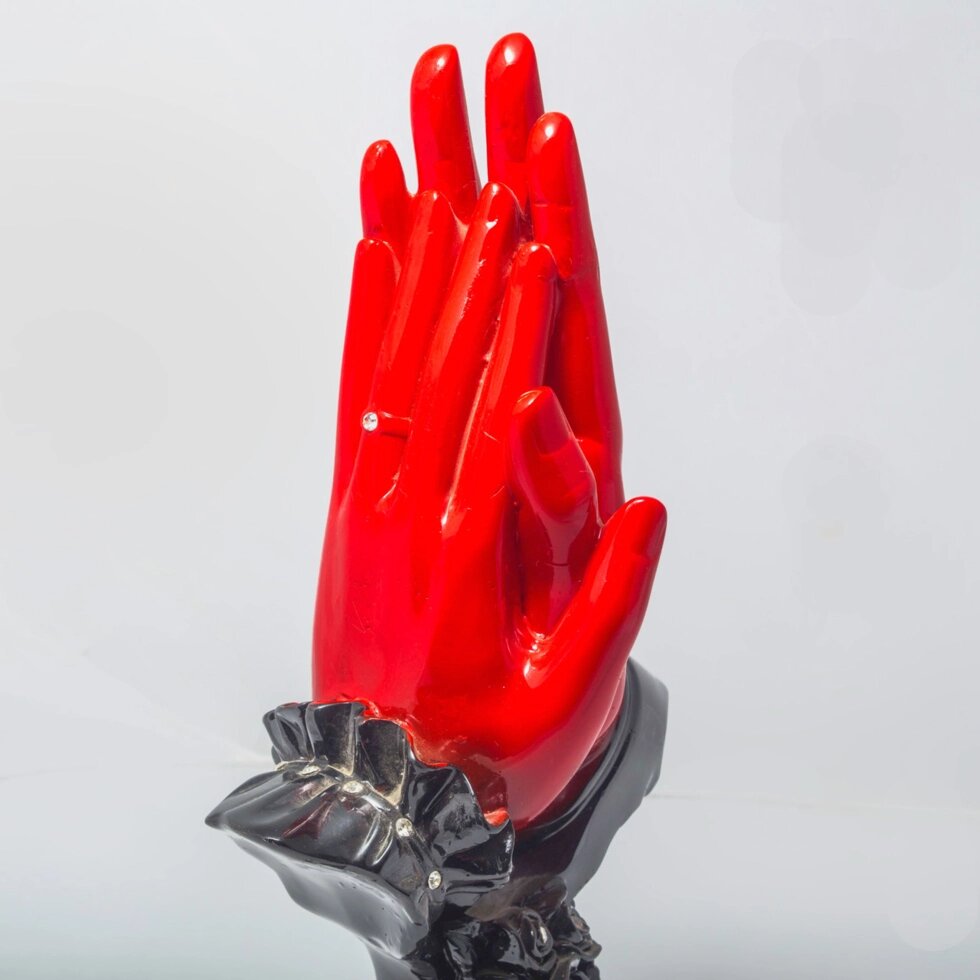 Статуэтка "Руки влюблённых. Всегда вдвоем" (красные) от компании Интернет-магазин VPROK_kz - фото 1