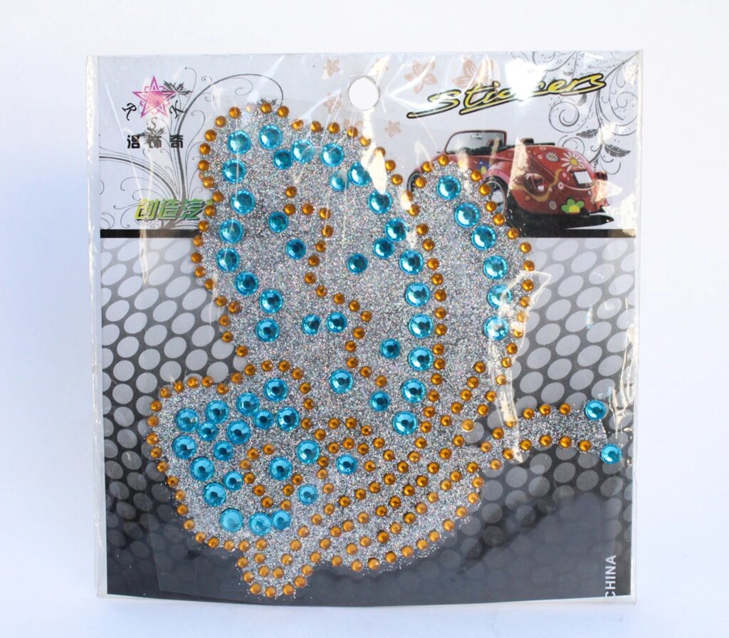Стразы клеевые, "Бабочка", 12 см от компании Интернет-магазин VPROK_kz - фото 1