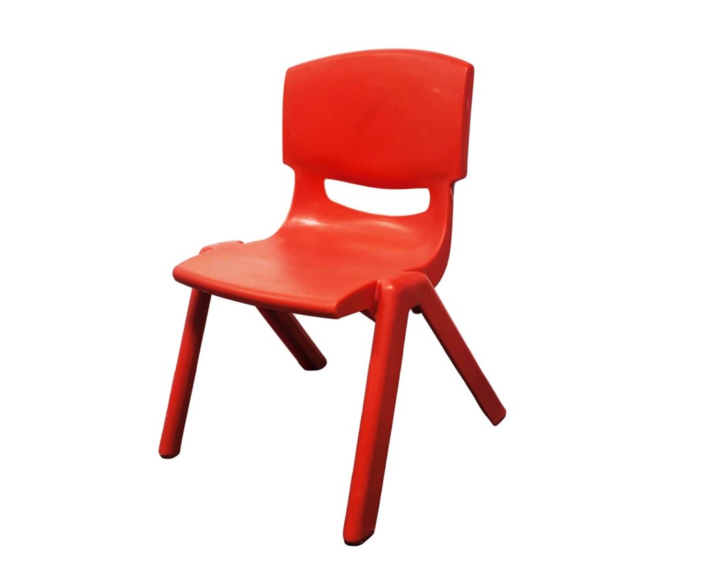 Стульчик детский пластиковый высота сиденья 24 см, красный от компании Интернет-магазин VPROK_kz - фото 1