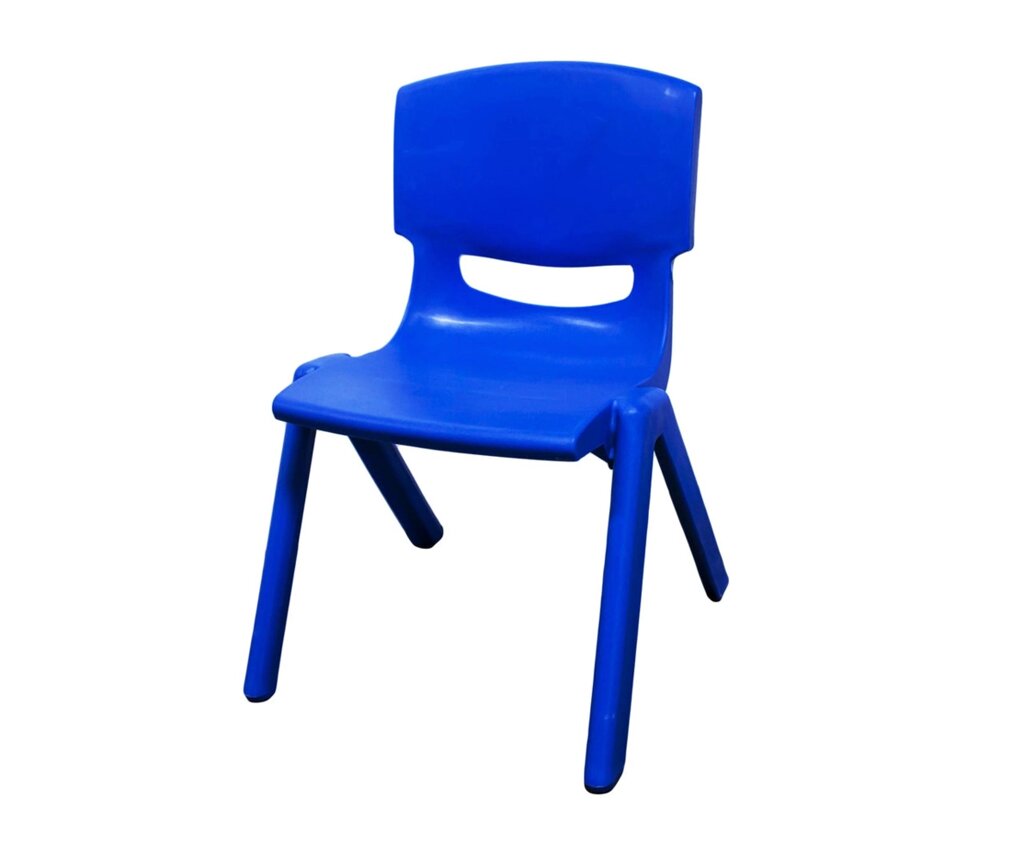 Стульчик детский пластиковый высота сиденья 24 см, синий от компании Интернет-магазин VPROK_kz - фото 1
