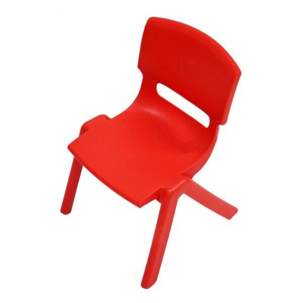 Стульчик детский пластиковый высота сиденья 28 см, красный от компании Интернет-магазин VPROK_kz - фото 1