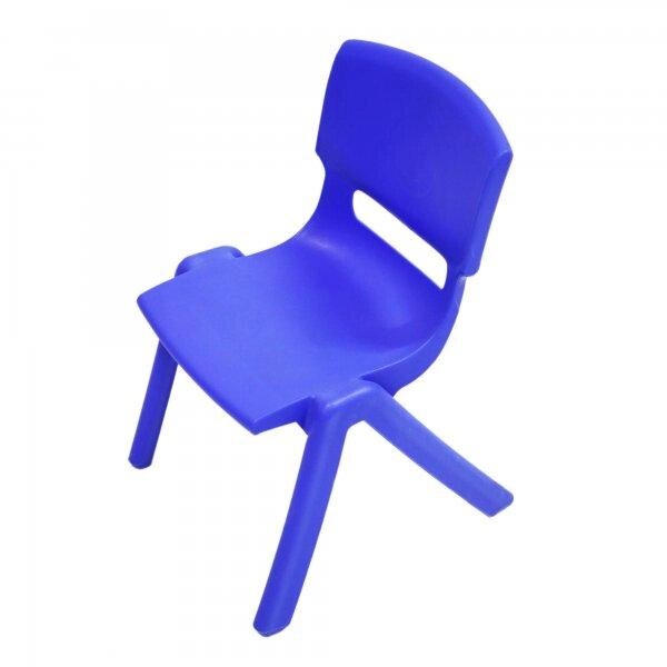 Стульчик детский пластиковый высота сиденья 28 см, синий от компании Интернет-магазин VPROK_kz - фото 1