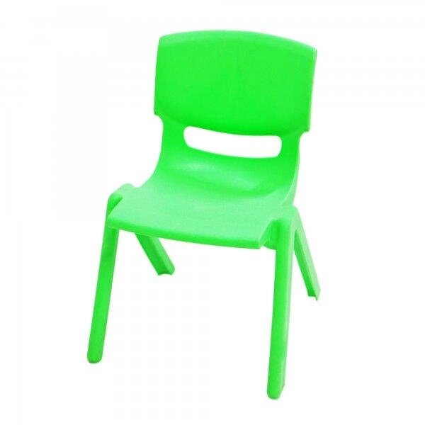 Стульчик детский пластиковый высота сиденья 28 см, зеленый от компании Интернет-магазин VPROK_kz - фото 1