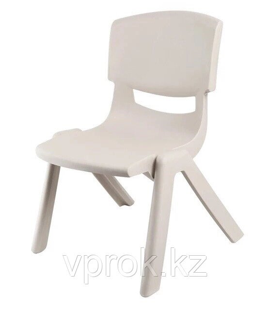 Стульчик детский пластиковый высота сиденья 30 см, белый, Иран от компании Интернет-магазин VPROK_kz - фото 1