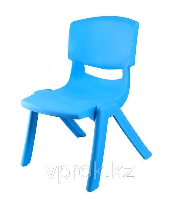 Стульчик детский пластиковый высота сиденья 30 см, голубой, Иран от компании Интернет-магазин VPROK_kz - фото 1