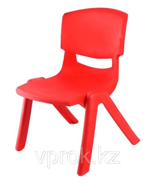 Стульчик детский пластиковый высота сиденья 30 см, красный, Иран от компании Интернет-магазин VPROK_kz - фото 1