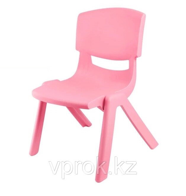 Стульчик детский пластиковый высота сиденья 30 см, розовый, Иран от компании Интернет-магазин VPROK_kz - фото 1