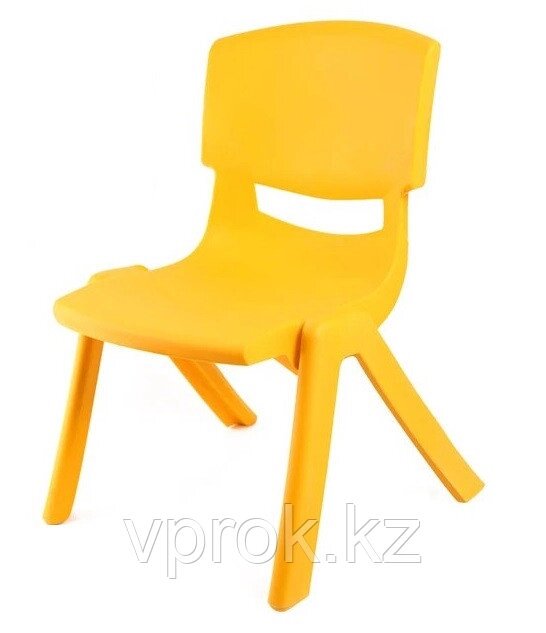Стульчик детский пластиковый высота сиденья 30 см, желтый, Иран от компании Интернет-магазин VPROK_kz - фото 1