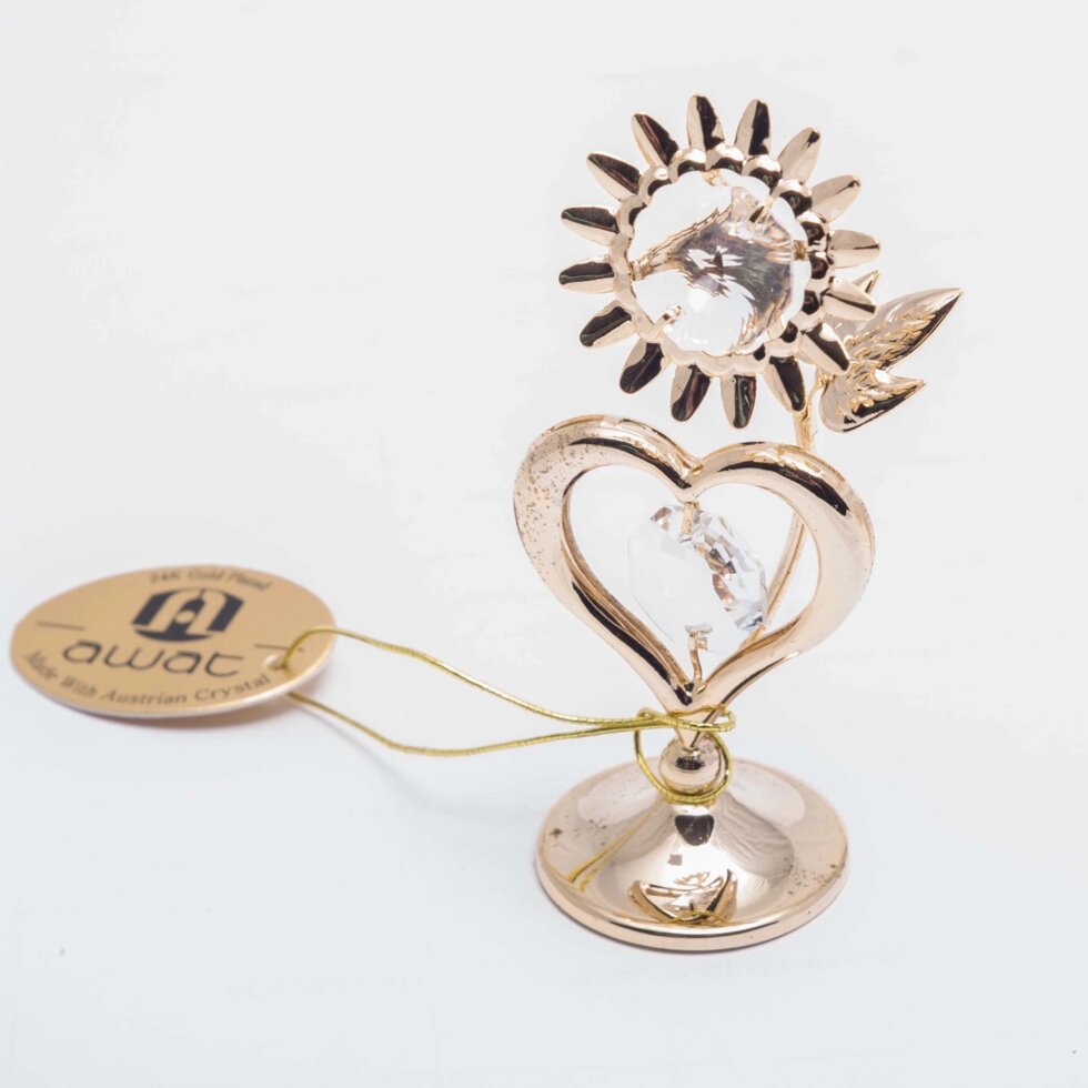 Сувенир "Сердце и подсолнух" 8 см от компании Интернет-магазин VPROK_kz - фото 1
