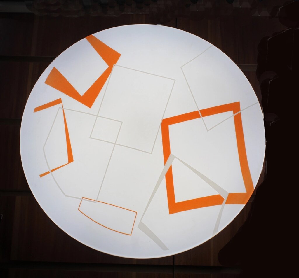Светильник LED c плафоном, бело-оранжевый, D 27 см от компании Интернет-магазин VPROK_kz - фото 1