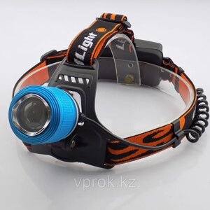 Светодиодный налобный фонарь Led Headlight F33-2, 4 режима, Zoom, зарядка от сети и прикуривателя