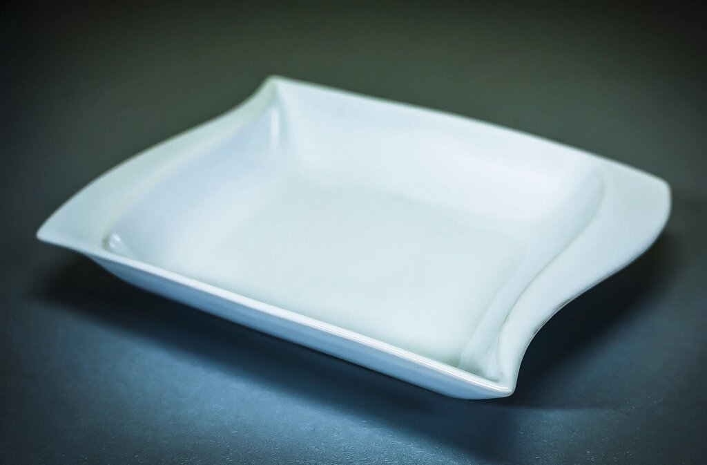 Тарелка декоративная "Прямоугольная" (керамика, белая),20х17,5см от компании Интернет-магазин VPROK_kz - фото 1