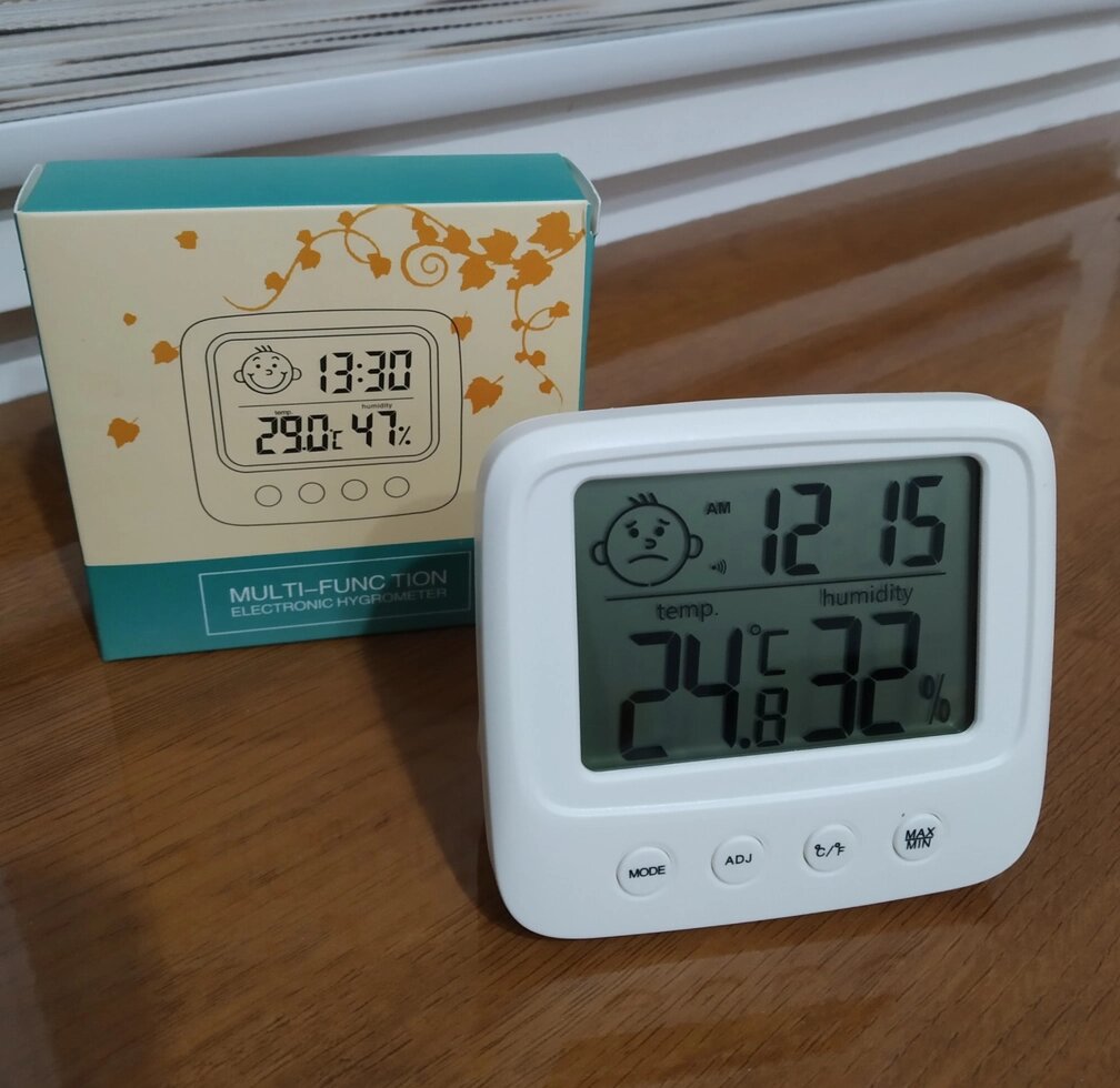 Термометр гигрометр с часами и будильником CX-260 от компании Интернет-магазин VPROK_kz - фото 1