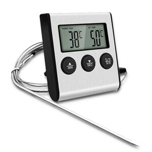 Термометр с таймером и щупом на проводе Hendi,50+250°C
