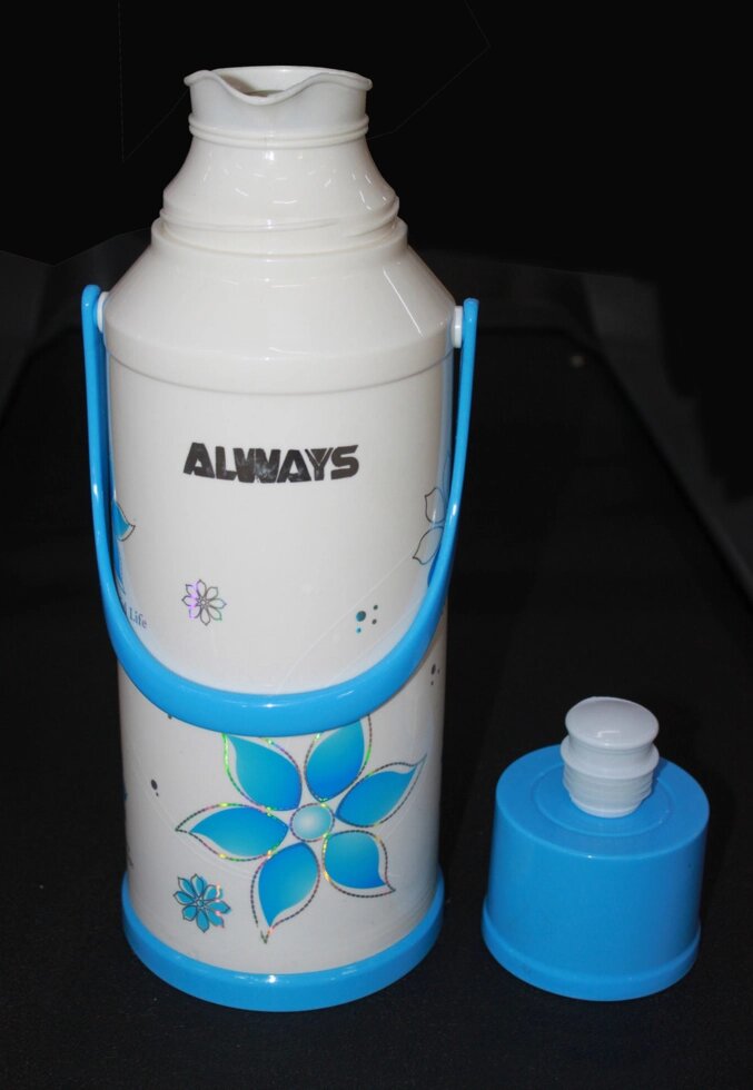 Термос со стеклянной колбой "Always", 2л, голубой от компании Интернет-магазин VPROK_kz - фото 1