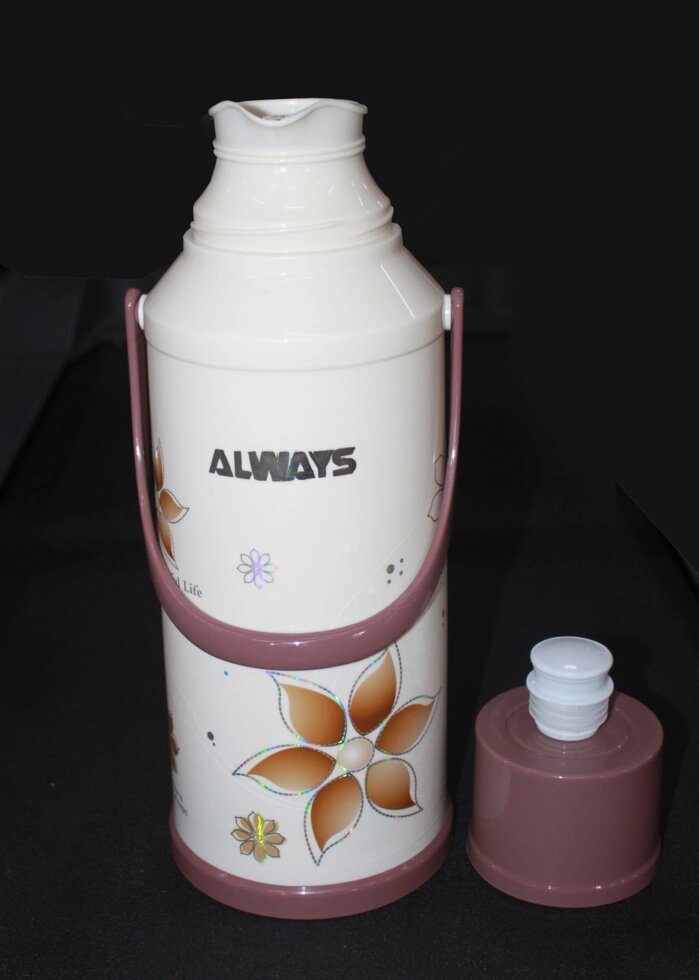Термос со стеклянной колбой "Always", 2л, коричневый от компании Интернет-магазин VPROK_kz - фото 1