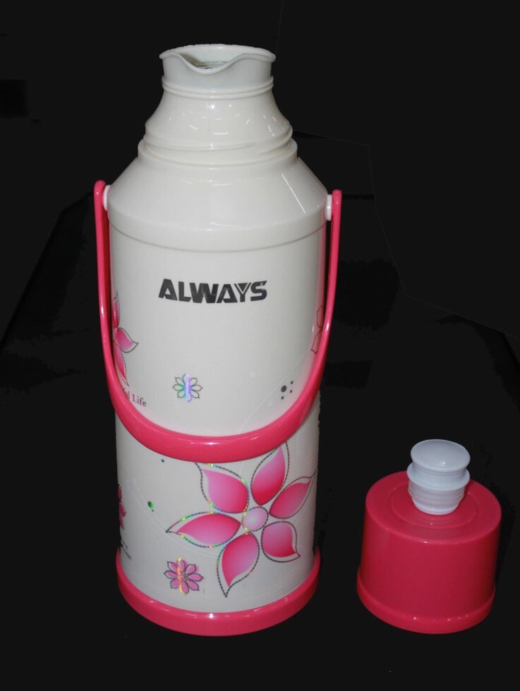 Термос со стеклянной колбой "Always", 2л, розовый от компании Интернет-магазин VPROK_kz - фото 1