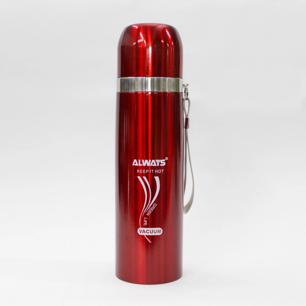 Термос-стакан, "Always keep it hot", 0.5 л, красный от компании Интернет-магазин VPROK_kz - фото 1