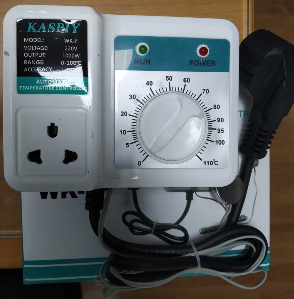 Термостат - регулятор температуры Kaspiy WK-F, 0-110C, 1 кВт от компании Интернет-магазин VPROK_kz - фото 1