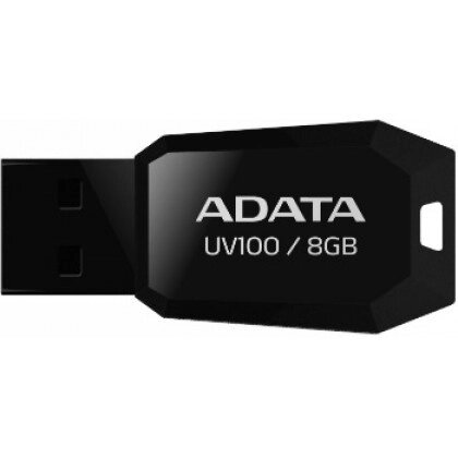 USB-флеш-накопитель "A-DATA  USB Dash Drive 2.0       8GB  Slim Bevelled  M: UV100 Black" от компании Интернет-магазин VPROK_kz - фото 1