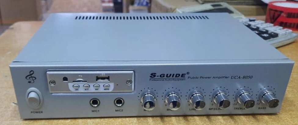 Усилитель мощности звука S-GUIDE UCA-8050, 50 Вт от компании Интернет-магазин VPROK_kz - фото 1
