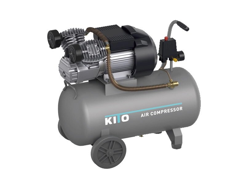 Воздушный электрический двухцилиндровый компрессор KITO SGV9631, 2,2кВт, 200л/мин, 50 л от компании Интернет-магазин VPROK_kz - фото 1