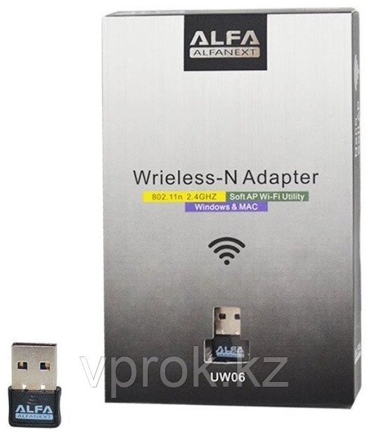 Wi-Fi адаптер ALFANEXT UW06 150Мбит/с от компании Интернет-магазин VPROK_kz - фото 1