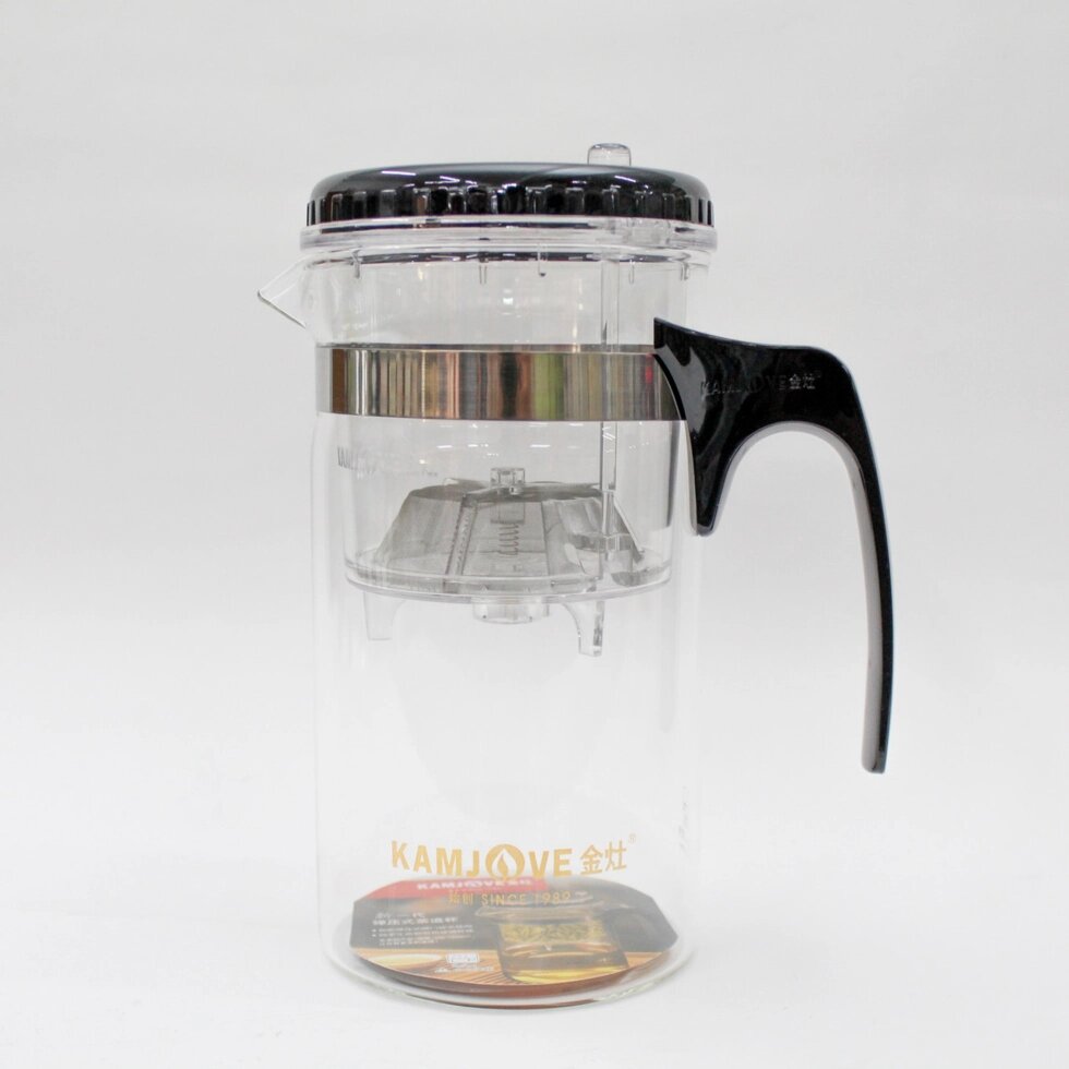 Заварочный чайник TP-200, стеклянный, 1л от компании Интернет-магазин VPROK_kz - фото 1