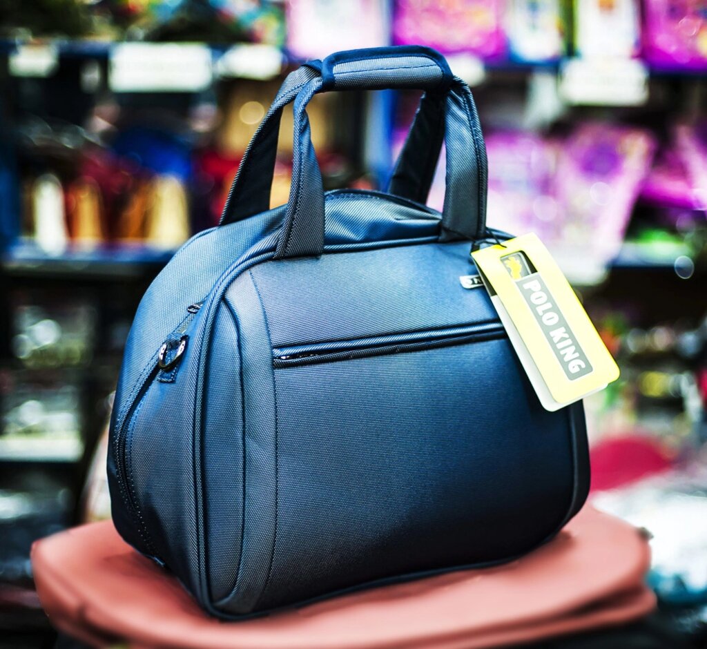 Женская сумка-саквояж "POLO KING", 40х18х30см (светло-серая) от компании Интернет-магазин VPROK_kz - фото 1