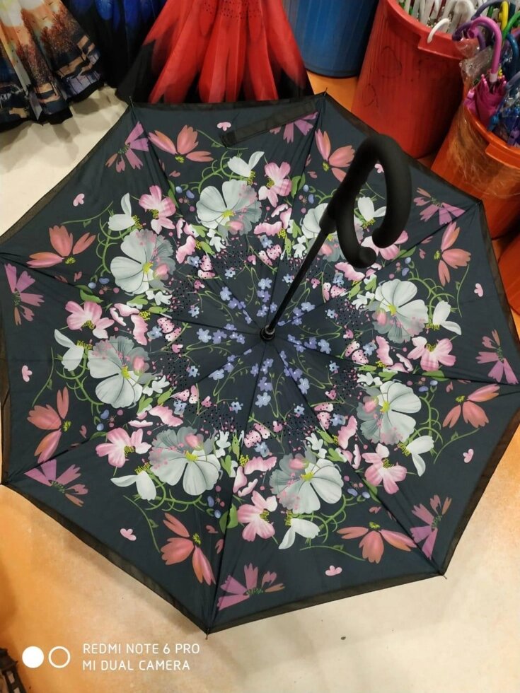 Зонт-наоборот, букет цветов от компании Интернет-магазин VPROK_kz - фото 1
