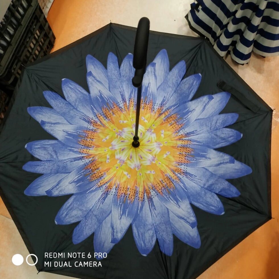 Зонт-наоборот, незабудка от компании Интернет-магазин VPROK_kz - фото 1