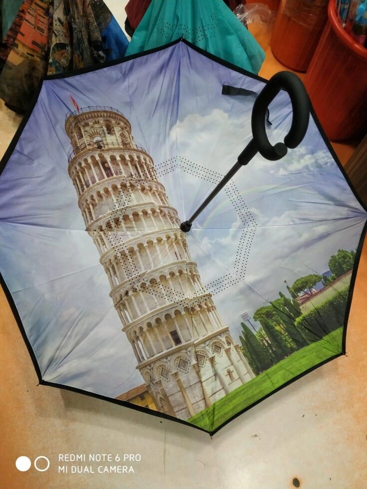 Зонт-наоборот, Пизанская башня от компании Интернет-магазин VPROK_kz - фото 1