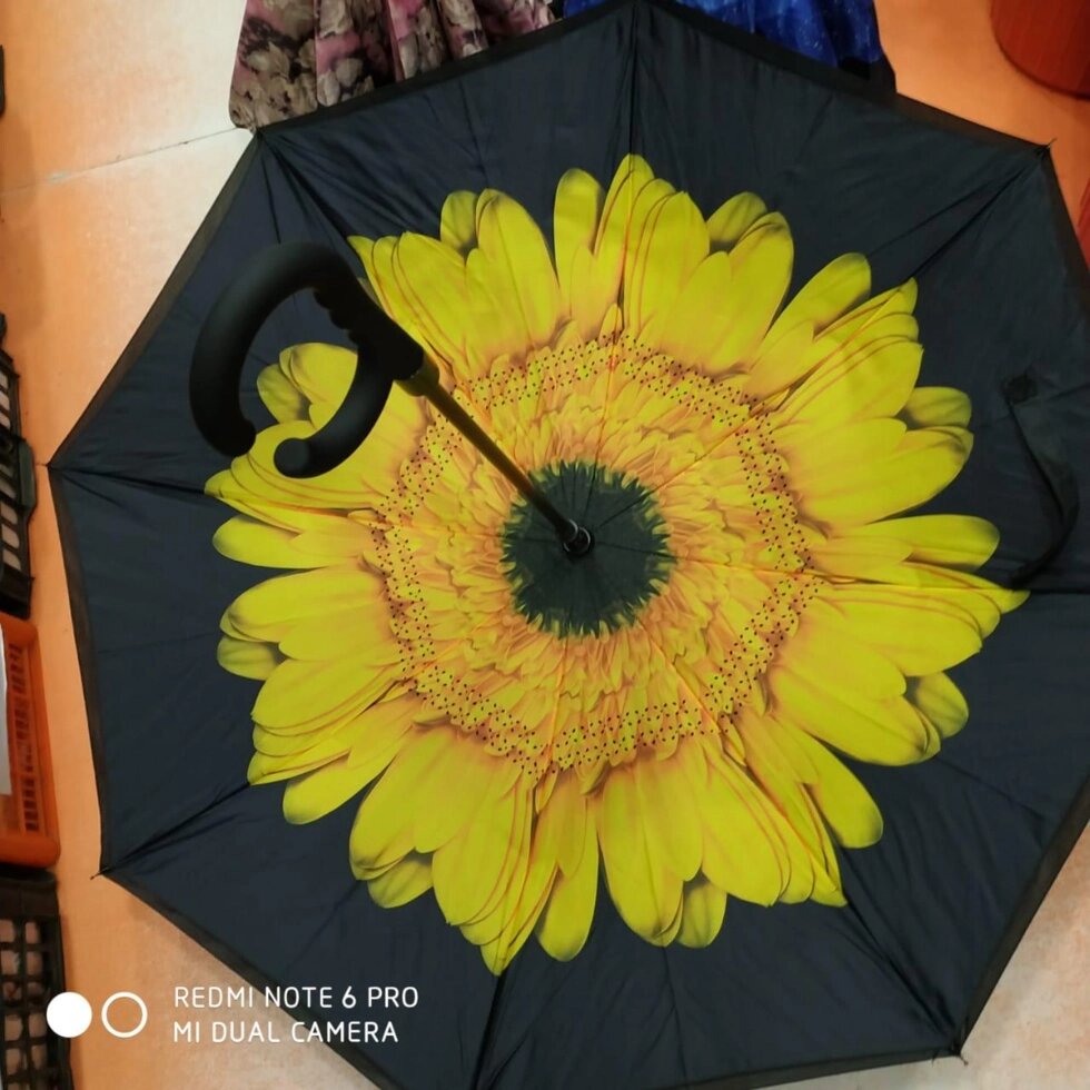 Зонт-наоборот, подсолнух от компании Интернет-магазин VPROK_kz - фото 1