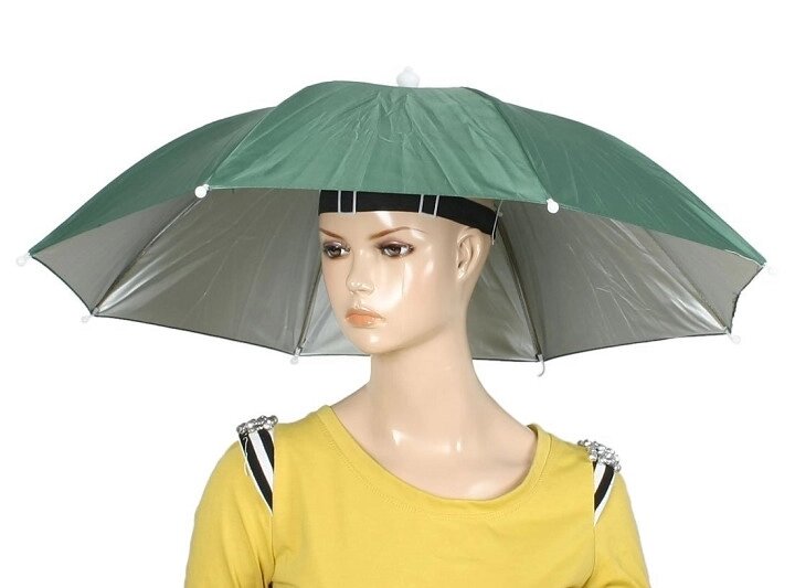 Зонт-шляпа, складной полуавтомат, зелёный от компании Интернет-магазин VPROK_kz - фото 1