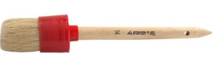 Кисть круглая STAYER "MASTER", светлая натуральная щетина, пластмассовый корпус, деревянная ручка,2 x 20мм