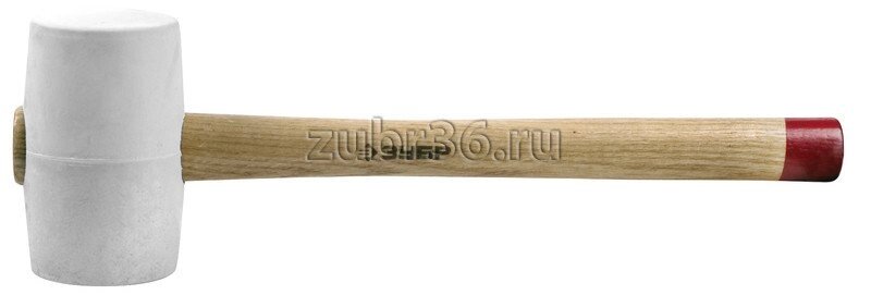 Киянка ЗУБР "МАСТЕР" резиновая белая, с деревянной рукояткой, 0,34кг от компании "LaROCHE Construction Services" строительная компания - фото 1