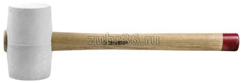 Киянка ЗУБР "МАСТЕР" резиновая белая, с деревянной рукояткой, 0,45кг от компании "LaROCHE Construction Services" строительная компания - фото 1