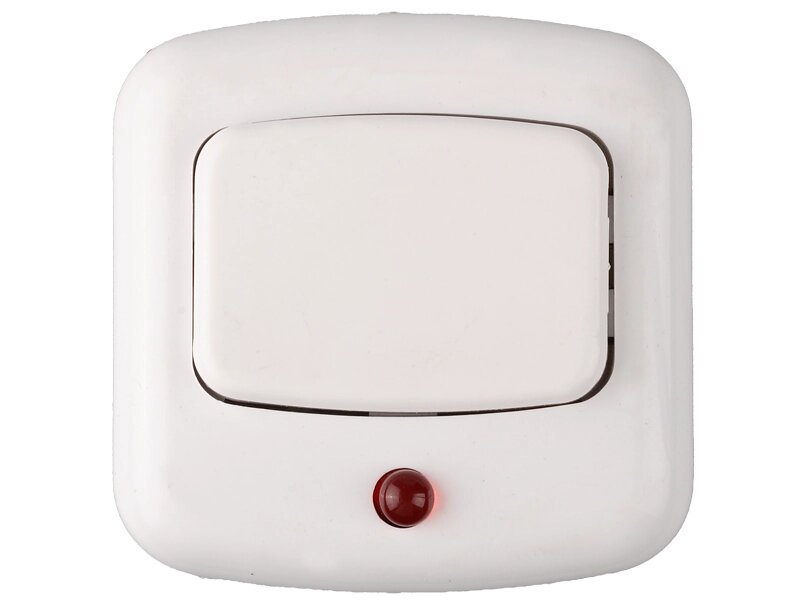 Кнопка СВЕТОЗАР для звонка, с индикацией включения, цвет белый, 220В от компании "LaROCHE Construction Services" строительная компания - фото 1