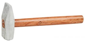 Молоток ЗУБР кованый оцинкованный с деревянной рукояткой, 0,1кг