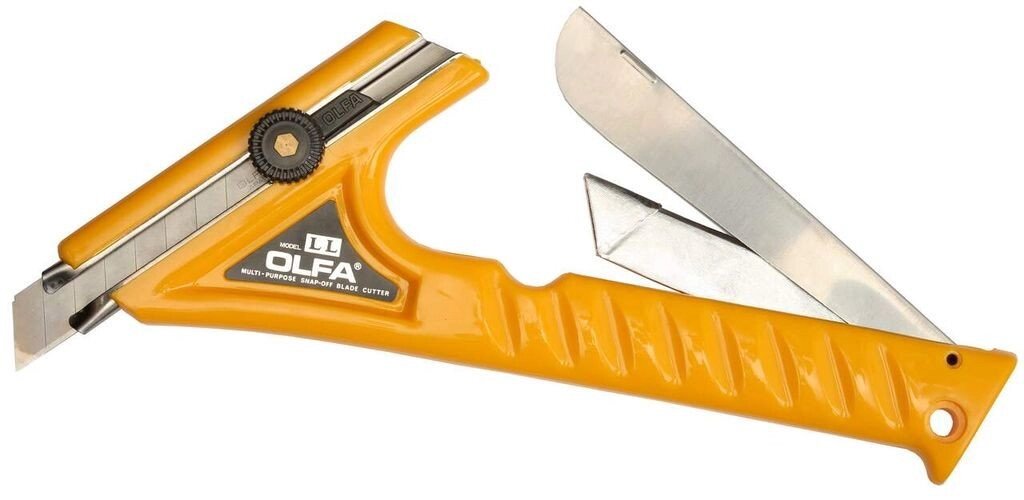 Нож OLFA двуручный с выдвижным лезвием с фиксатором, 18мм от компании "LaROCHE Construction Services" строительная компания - фото 1