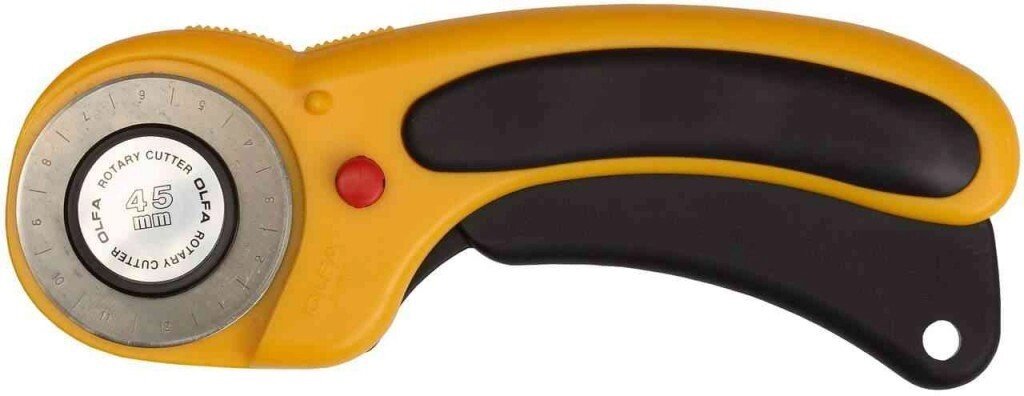 Нож OLFA с круговым лезвием, с пистолетной рукояткой, фиксатор, 45мм от компании "LaROCHE Construction Services" строительная компания - фото 1
