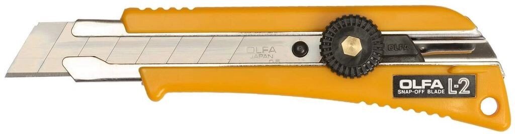 Нож OLFA с выдвижным лезвием эргономичный с резиновыми накладками, 18мм от компании "LaROCHE Construction Services" строительная компания - фото 1