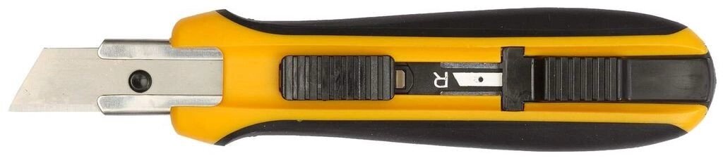 Нож OLFA с выдвижным трапецевидным лезвием, автофиксатор, 17,5мм от компании "LaROCHE Construction Services" строительная компания - фото 1