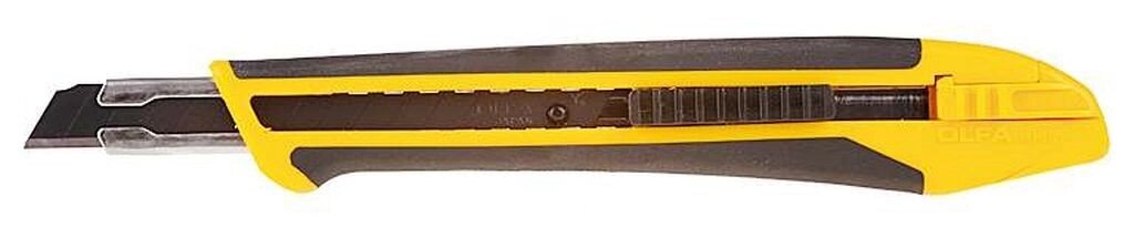Нож OLFA "Standard Models" с выдвижным лезвием, с противоскользящим покрытием, автофиксатор, 9мм от компании "LaROCHE Construction Services" строительная компания - фото 1