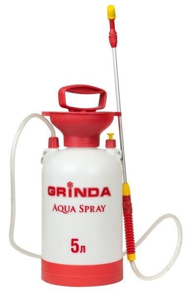 Опрыскиватель садовый GRINDA "Aqua Spray", широкая горловина, устойчивое дно, алюминиевый удлинитель, 8л от компании "LaROCHE Construction Services" строительная компания - фото 1