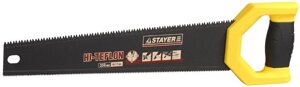 Ножовка STAYER HI-TEFLON двухсторонняя, 2-комп. ручка закален. зуб 3.5/2мм, 350мм